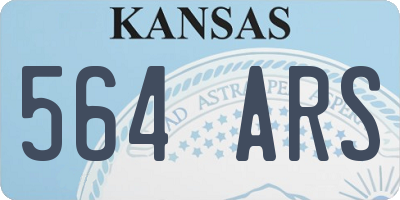 KS license plate 564ARS