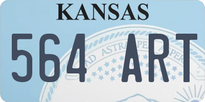KS license plate 564ART
