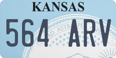 KS license plate 564ARV