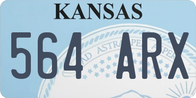 KS license plate 564ARX