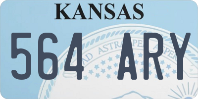 KS license plate 564ARY
