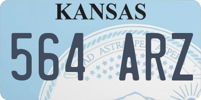 KS license plate 564ARZ