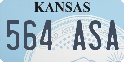 KS license plate 564ASA