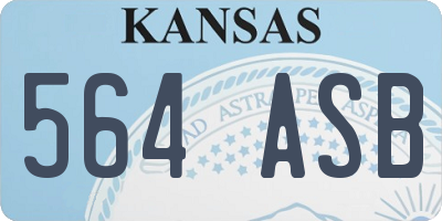 KS license plate 564ASB