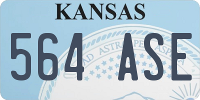 KS license plate 564ASE