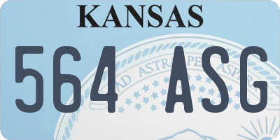 KS license plate 564ASG
