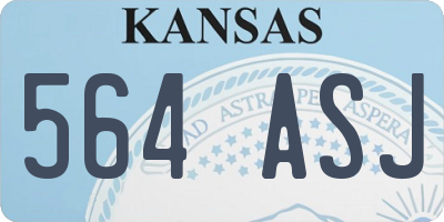 KS license plate 564ASJ