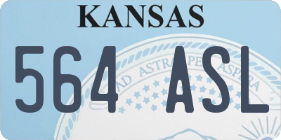 KS license plate 564ASL