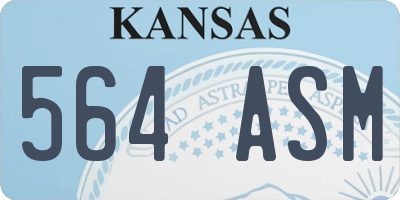 KS license plate 564ASM