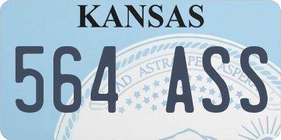 KS license plate 564ASS