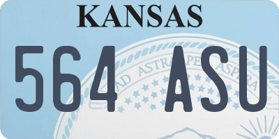 KS license plate 564ASU