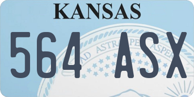 KS license plate 564ASX