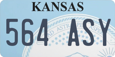 KS license plate 564ASY
