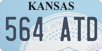 KS license plate 564ATD