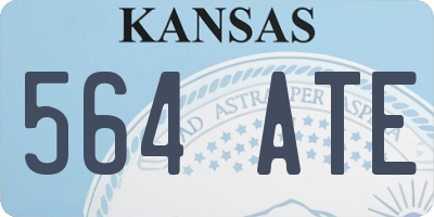 KS license plate 564ATE
