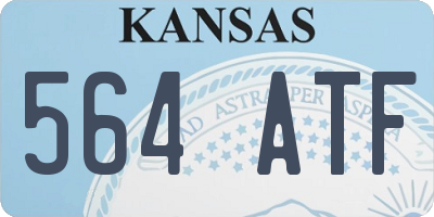 KS license plate 564ATF