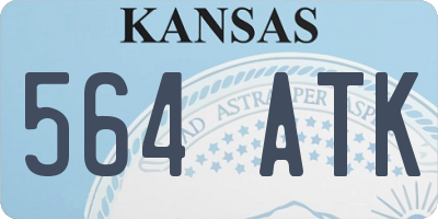 KS license plate 564ATK