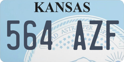 KS license plate 564AZF