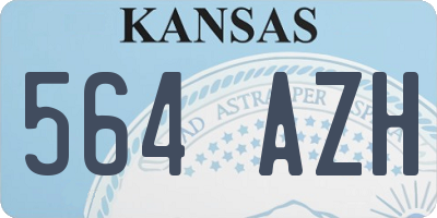 KS license plate 564AZH