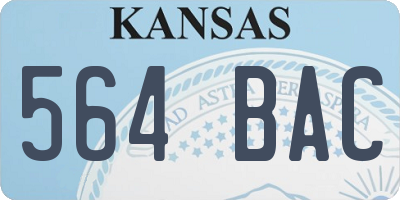 KS license plate 564BAC