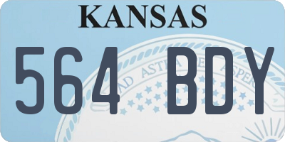 KS license plate 564BDY