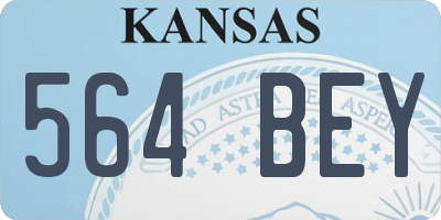 KS license plate 564BEY