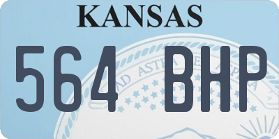 KS license plate 564BHP