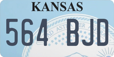 KS license plate 564BJD