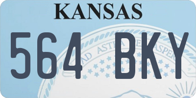 KS license plate 564BKY