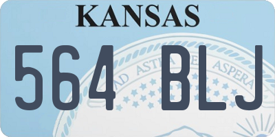 KS license plate 564BLJ