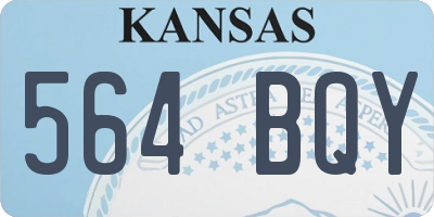KS license plate 564BQY