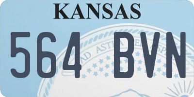 KS license plate 564BVN