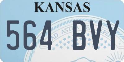KS license plate 564BVY