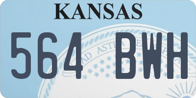 KS license plate 564BWH