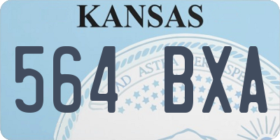KS license plate 564BXA