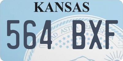 KS license plate 564BXF