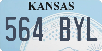 KS license plate 564BYL