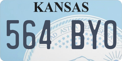 KS license plate 564BYO