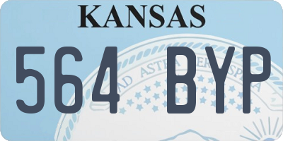 KS license plate 564BYP