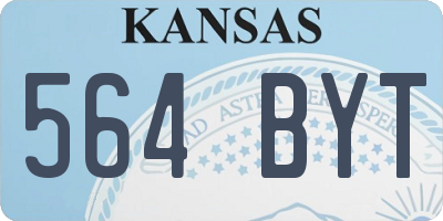 KS license plate 564BYT