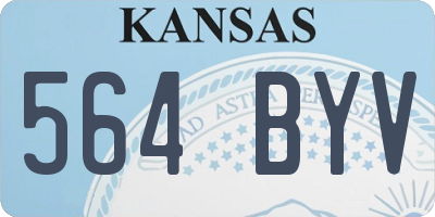 KS license plate 564BYV