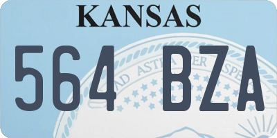 KS license plate 564BZA