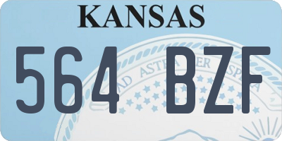 KS license plate 564BZF