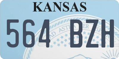 KS license plate 564BZH