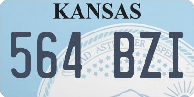 KS license plate 564BZI