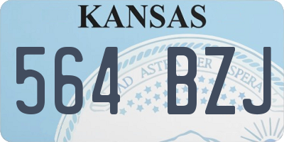 KS license plate 564BZJ