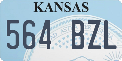 KS license plate 564BZL