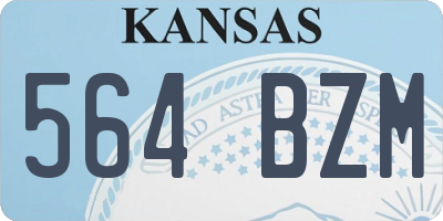 KS license plate 564BZM