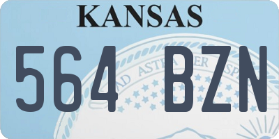KS license plate 564BZN