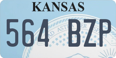 KS license plate 564BZP